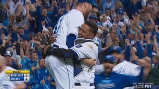 Davis induces groundout Royals win pennant [upl. by Ylatan]