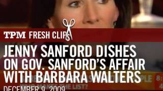 Jenny Sanford Dishes on Gov Sanfords Affair with Barbara Walters [upl. by Bernard]