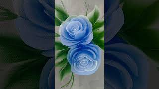 Beautiful Acrylic Rose Flower Painting art painting shortvideo youtube youtubeshorts [upl. by Amzaj960]