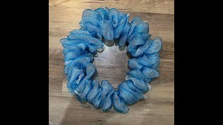 Making 14quot wreath with 6quot mesh ribbon Base for Senior Cheer Wreaths [upl. by Redmer]