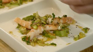 Crevettes amp avocat vinaigrette kiwi [upl. by Sapphera]