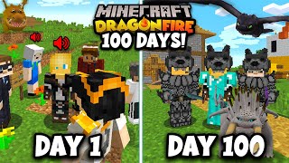 I Spent 100 Days in DRAGON FIRE Minecraft with FRIENDS This is what happened [upl. by Bergeman]