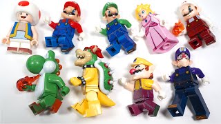 LEGO The Super Mario Bros Movie  Mario  Bowser  Luigi  Yoshi  Wario Unofficial Lego minifigures [upl. by Ric]