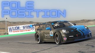 Pole Position Onboard View  PCA Pro Class S12 at Willow Springs 114519 [upl. by Theis]