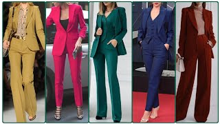 gorgeous outstanding beautiful business womens collection pant coat design [upl. by Narmak733]