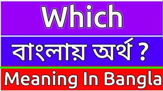 Which Meaning In Bengali  Which Meaning In Bangla  Which Ortho Ki  Which শব্দের বাংলা অর্ [upl. by Annodas]