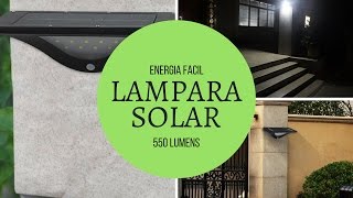 Lampara solar 550 lúmenes  Energia Facil ✅ LEDFoco ahorrador [upl. by Kinna]