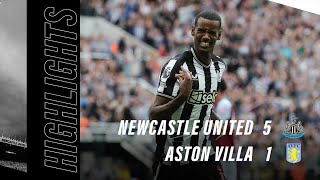 Newcastle United 5 Aston Villa 1  Premier League Highlights [upl. by Asirral]