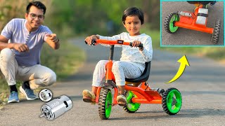 How To Make Electric Cycle using a 12 Volt DC Motor पुरानी साइकिल को बनाये इलेक्ट्रिक साइकिल [upl. by Aleakcim644]