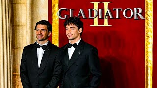 Charles Leclerc and Carlos Sainz at the Gladiator II Red Carpet 2024 [upl. by Ahsyen]