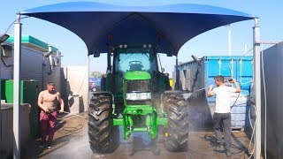 Taking A John Deere Tractor To A Local Car Wash [upl. by Cire]