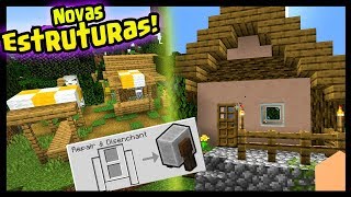 NOVAS VILAS E A FUNÇÃO DO GRINDSTONE FORAM ADICIONADAS NO MINECRAFT VILLAGE AND PILLAGE [upl. by Ytram446]