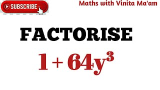 quotFactorize 1  64y³ in 3 Simple Steps  Cube Factorization Tricksquot [upl. by Weidar]