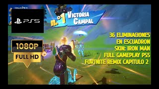 36 eliminaciones EN ESCUADRON Fortnite Cero Construcción REMIX CAPITULO 2 60fps 1080p PS5 [upl. by Sldney]