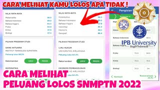 VIRAL APLIKASI CARA MELIHAT PELUANG LOLOS SNMPTN REBOISASI 2022 VIRAL TIKTOK [upl. by Lydie]