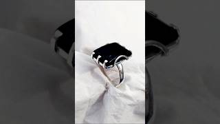 Make a black stone silver Ring for women [upl. by Doerrer600]