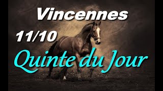 PRONOSTIC PMU QUINTE DU JOUR VENDREDI 11 OCTOBRE 2024 [upl. by Inaffyt]