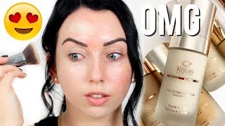 BEST NEW DRUGSTORE FOUNDATION Kokie Full Coverage Matte Foundation Review amp Demo [upl. by Tshombe180]