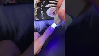 White French Glitter Line  Gel Nail Stickers nailtutorial nailart oddlysatisfying asmrtiktoks [upl. by Merceer]