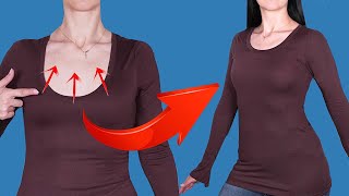 A sewing trick how to downsize a large neckline easily [upl. by Nioe]