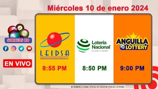 Lotería Nacional LEIDSA y Anguilla Lottery en Vivo 📺│Miércoles 10 de enero 2024  855 PM [upl. by Elak]