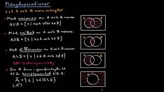 Mängdlära mängdoperationer [upl. by Dupre]