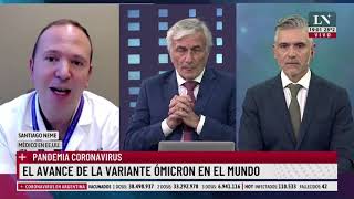 Santiago Neme médico en EEUU quotEl incremento de casos por Ómicron es demasiado grandequot [upl. by Ameer788]