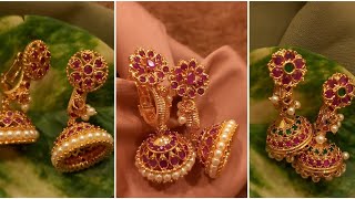 Makarkundaluu 🦚  Samruddhi jewellery  whatsapp to order 7499687332 earrings [upl. by Euqinna]