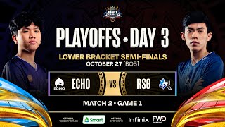 MPL PH S12  PLAYOFFS DAY 3  ECHO vs RSG  GAME 1 [upl. by Aron640]