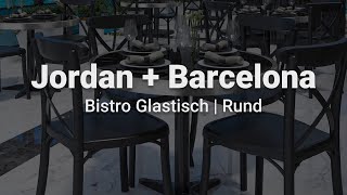 Bistro Glastisch JTB  Rund  Outdoor  Chrom Rand [upl. by Hamann]