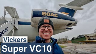 Guided tour of a Vickers Super VC10 at Duxford airfield [upl. by Munmro]