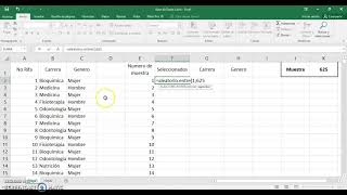 Muestreo Aleatorio Simple en EXCEL [upl. by Ylrebmit]