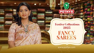 Latest Festive Trendy Sarees from Pothys Collection Organza sarees  Printed amp Embroidery Sarees [upl. by Yeldoow592]