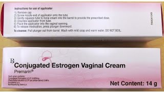 premarin vaginal cream in hindi  conjugated estrogens 0625mg in hindi uses side effects by niraj [upl. by Essirahc608]