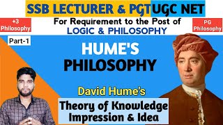 Humes Philosophy Humes Theory of Knowledge Impression and Idea SSB PGT Philosophy [upl. by Affrica]