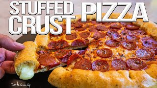 The Best Stuffed Crust GARLIC BREAD Pizza  SAM THE COOKING GUY 4K [upl. by Margery]