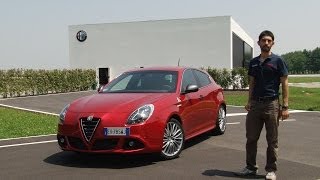 Alfa Romeo Giulietta Quadrifoglio Verde  impressioni dalla pista di Balocco [upl. by Kcirdahc]