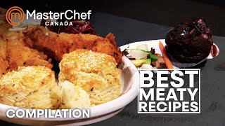 Best Canadian Meaty Recipes  MasterChef Canada  MasterChef World [upl. by Annahc676]