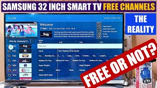 Samsung 32 inch Smart TV Free Channels Reality  Free or Not  Samsung Smart TV Free Channels [upl. by Aramenta]