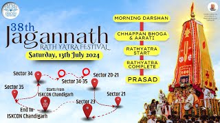 Jagannath Rath Yatra In ISKCON CHANDIGARH  Live [upl. by Langan]