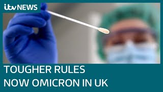 Tougher Covid measures announced as two cases of Omicron variant detected in UK  ITV News [upl. by Gylys171]