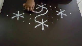 Simple 7 dots Kolam [upl. by Yro]