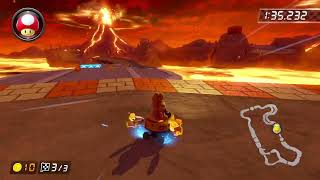 Wii Grumble Volcano 150cc  152643  Panda Mario Kart 8 Deluxe World Record [upl. by Lilli]