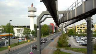 Siemens People Mover Skytrain Düsseldorf Flughafen Bahnhof  Airport 2014 POV Onride [upl. by Carin]