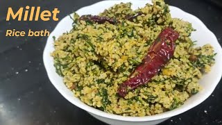 Millet Rice bath Little millet Rice bathMethi Ricementhe rice bath milletsrecipes lunchbox [upl. by Coltun]