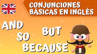 CONJUNCIONES BÁSICAS AND BUT SO BECAUSE  INGLÉS PARA NIÑOS CON MRPEA  ENGLISH FOR KIDS [upl. by Cappello]