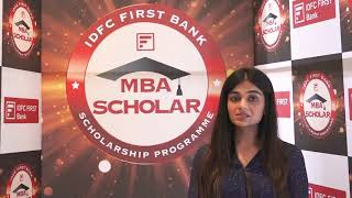 IDFC FIRST MBA Scholar Spotlight – Ishita Pastey [upl. by Renato]