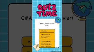 Cda Array Nədir  C Array İstifadəsi csharp quiz quiztime programming codcoding education [upl. by Annoyi282]
