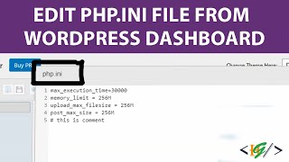 How to edit Phpini file from wordpress dashboard [upl. by Kath]