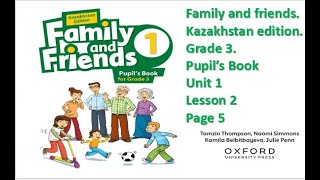 Family and Friends 1 Kazakhstan Edition Pupils Book for Grade 3Unit 1 Lesson 2 Page 5 [upl. by Ahsiniuq]